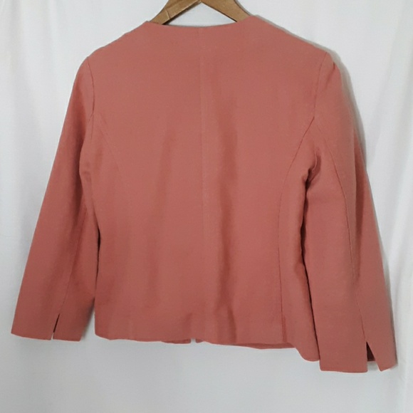 LOFT lined linen blend zip blazer - Picture 4 of 6